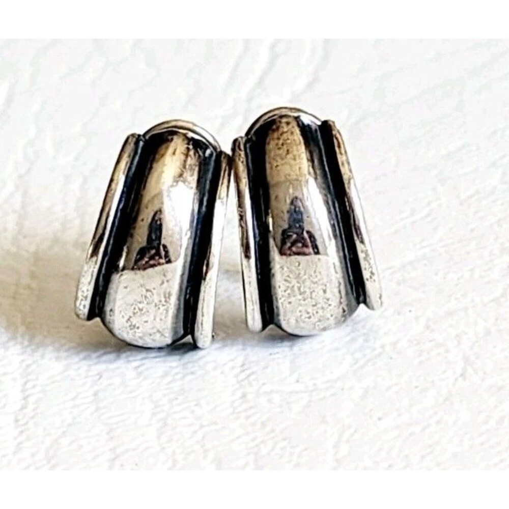 Retired James Avery Silver Christina French Clip Earrings